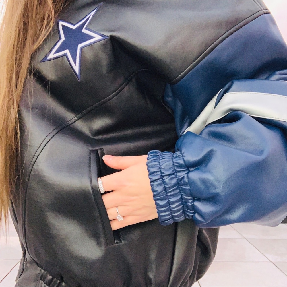NFL GameDay Silver Blue Star Dallas Cowboys Jacket - Picture 12 of 16